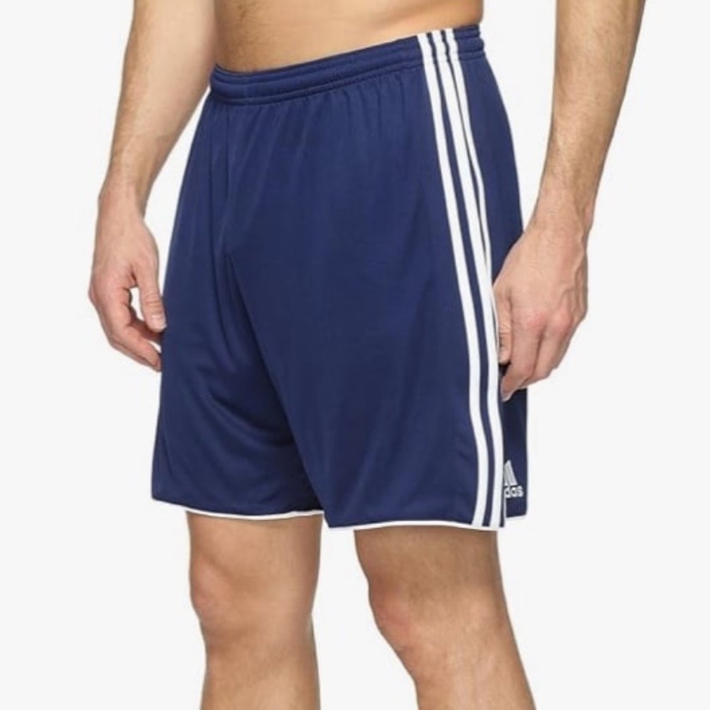 NWT Adidas men’s medium navy 3stripe athletic shorts tastigo 17 shorts
